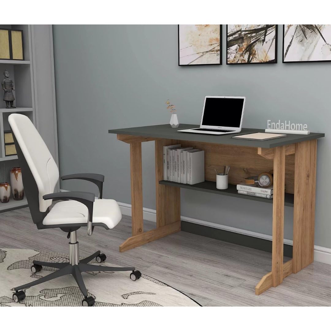Reyo Home Enda Pillar Kütüphaneli Geniş Çalışma Masası 100x56…