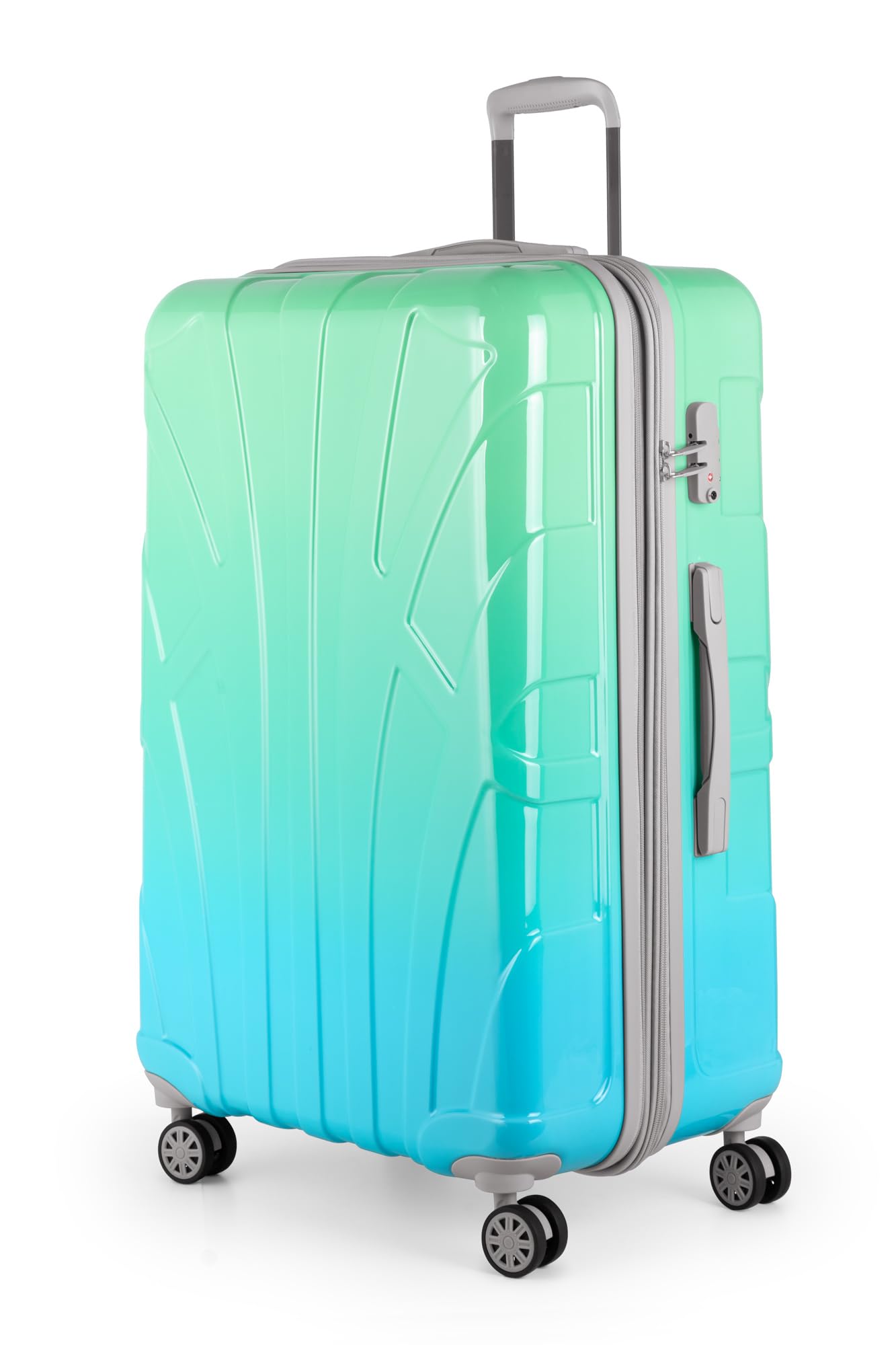 Suitline - Maleta de Mano rígida, Trolley 4 Ruedas, TSA, 55 cm, Aprox. 34 litros, 100% ABS Mate, Azul Oscuro — view 38