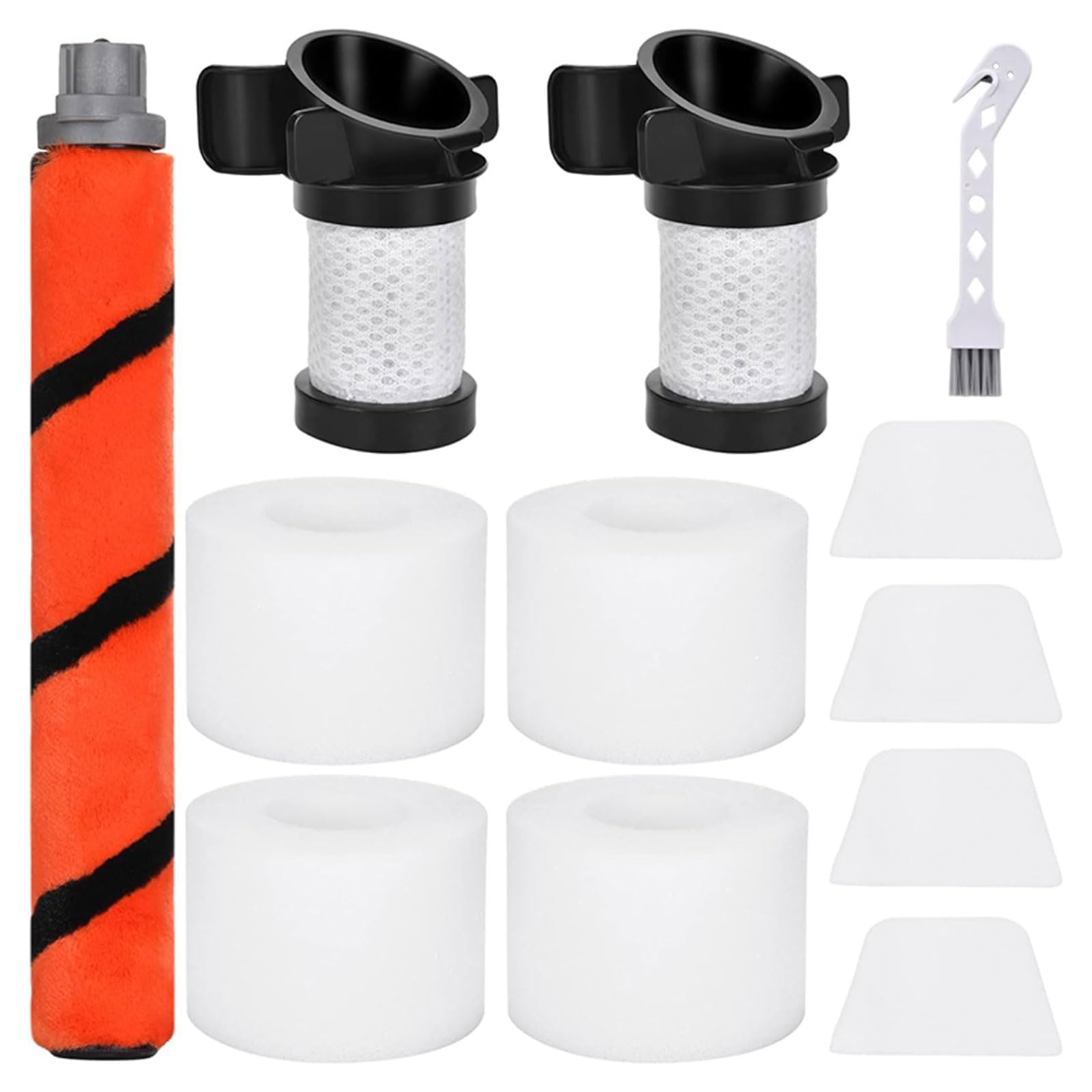 Mekalero Vacuum Felt Filter Foam Main Brush Replacements Accessories for IF100 / IF200 / IC205 Cleaner Main Brush