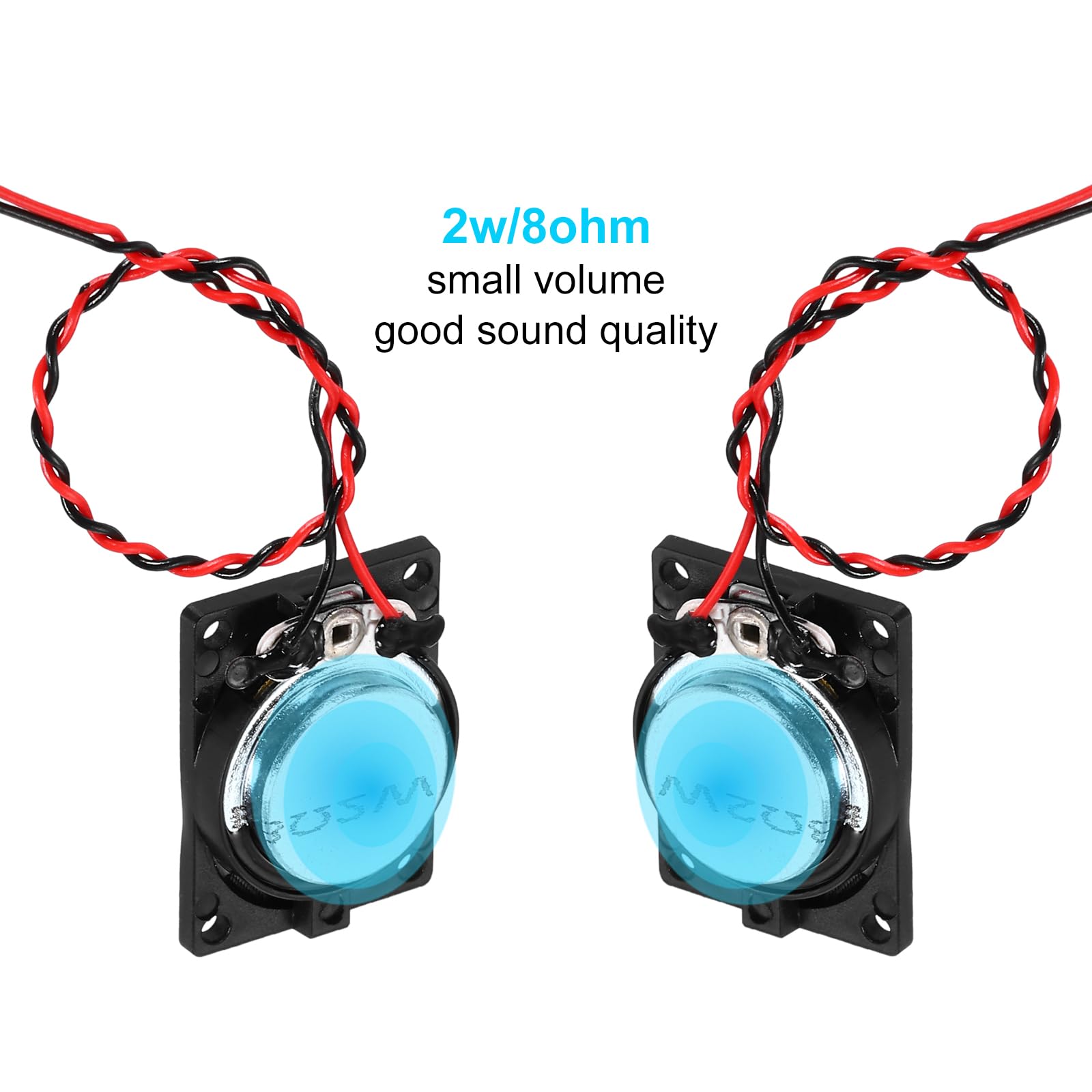 QUARKZMAN 8 sztuk 2 W 8 Ohm małe głośniki metalowa okrągła metalowa obudowa wewnętrzny magnetyczny głośnik mini DVD EVD przenośny multimedialny samochód reklamowy