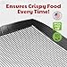 Air Fryer Basket for Oven - Non-Stick Oven Air Fryer Basket - Crisping Sheet for Baking Crisp Pizza, Chips, Fries, & More With Less Oil, Butter or Cooking Spray - Dishwasher Safe Air Fry Basket Black