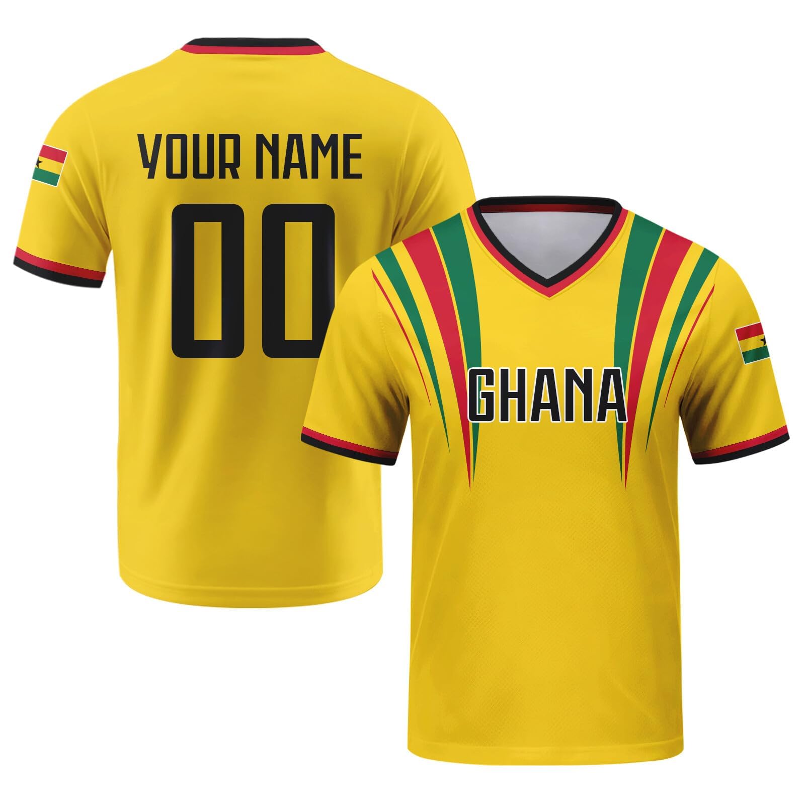 Custom 2026 National Soccer Jersey for Men Personalised Football Team Uniforms Jerseys Shirts Women Unisex A02 Ghana Jerseys — image 1