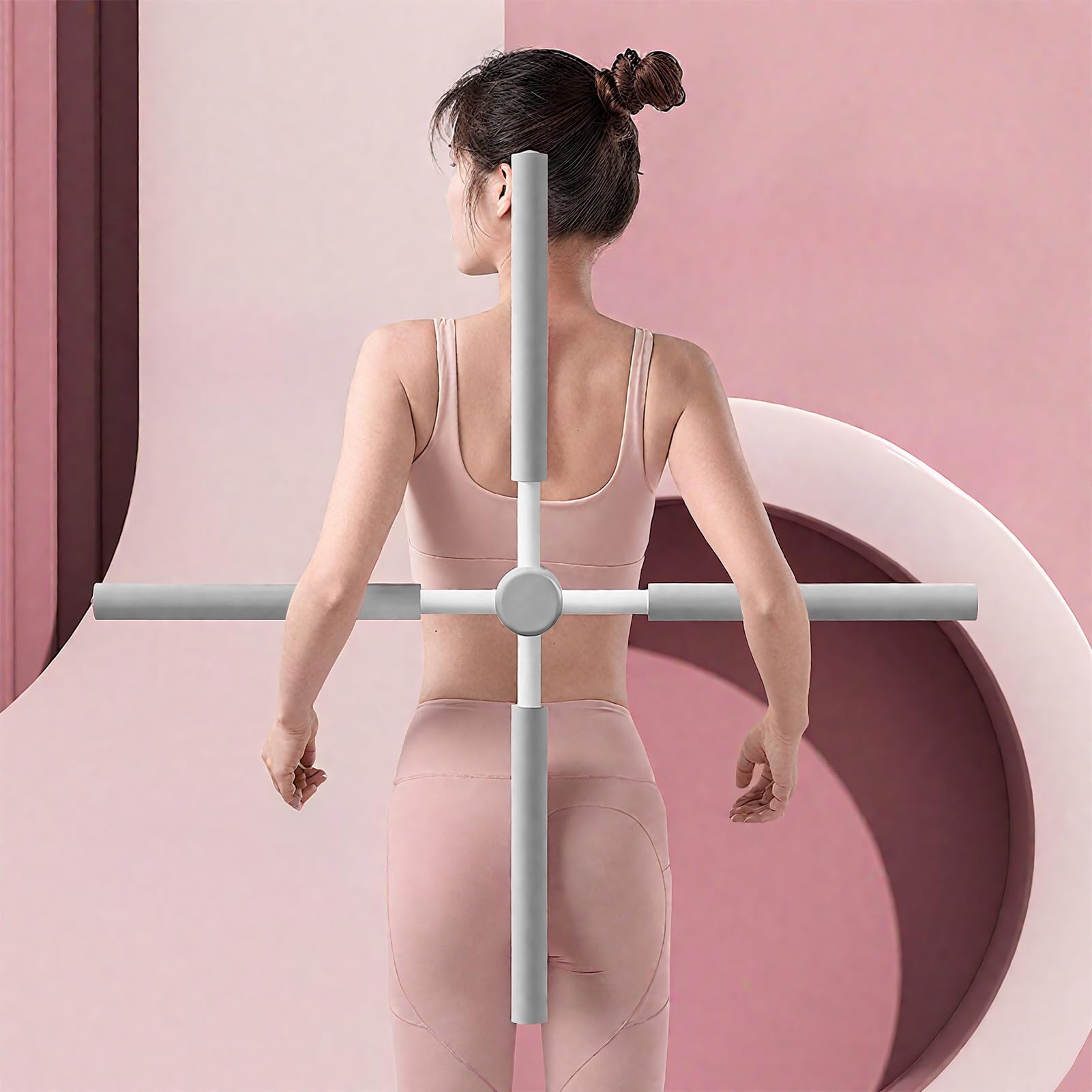 Yoga Sticks Haltungskorrektur, Yoga-Stick Rücken Mobilitätstraining Für Oberen/untereren Rücken, Schulter & Nacken, Erwachsene Anti-Buckel-Fitnesstrainings-Cross-Stick Für Männer Und Frauen