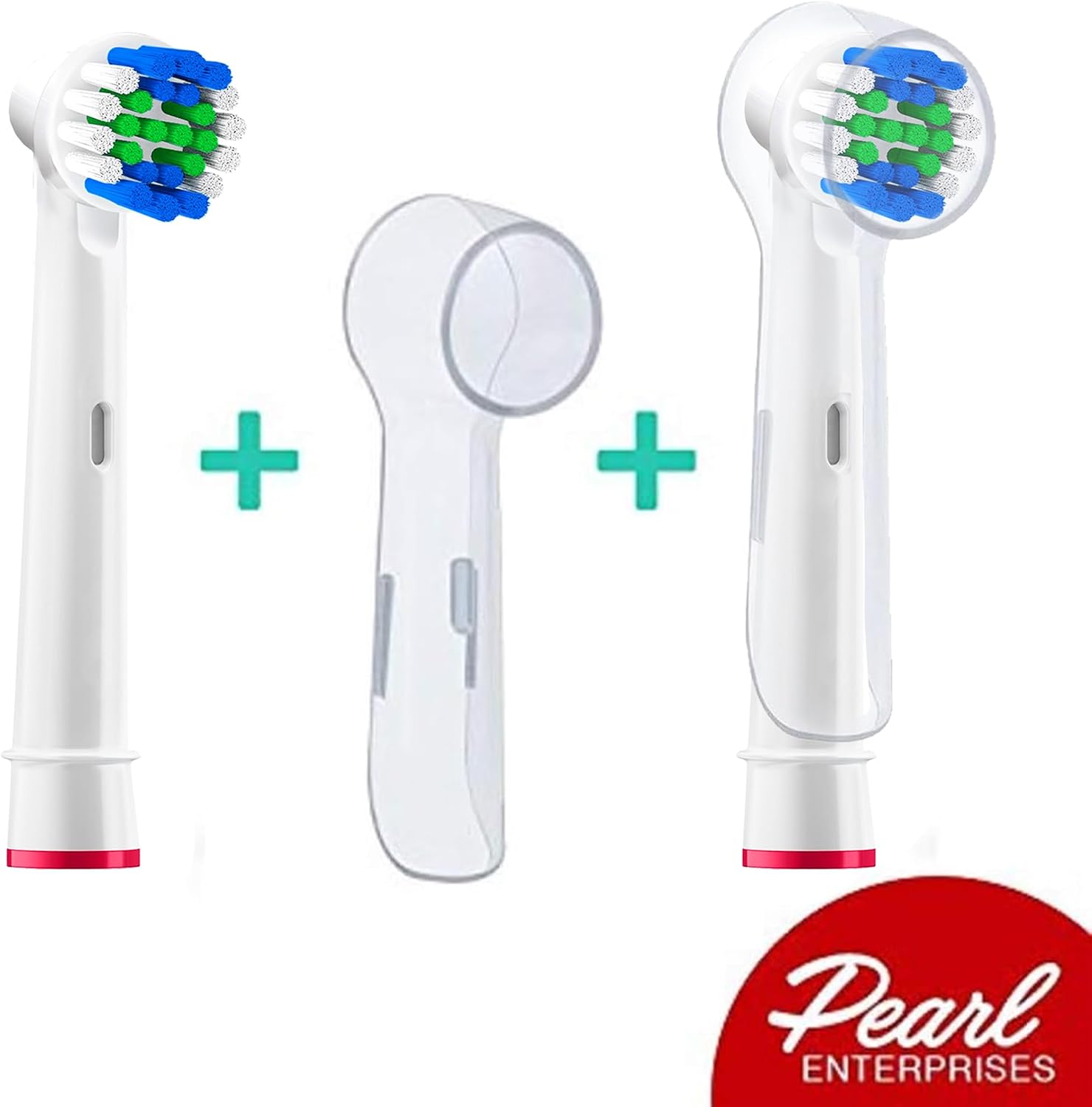 Oral B Braun Replacement Brush Heads - Pack of 4 Electric Toothbrush Heads Plus 4 Bonus Protective Travel Covers for Travel and Sanitary Convenience image 2
