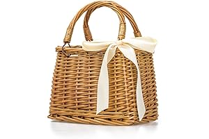 QTMY Bow Rattan Woven Bag: The Perfect Basket Purse for Little Red Riding Hood