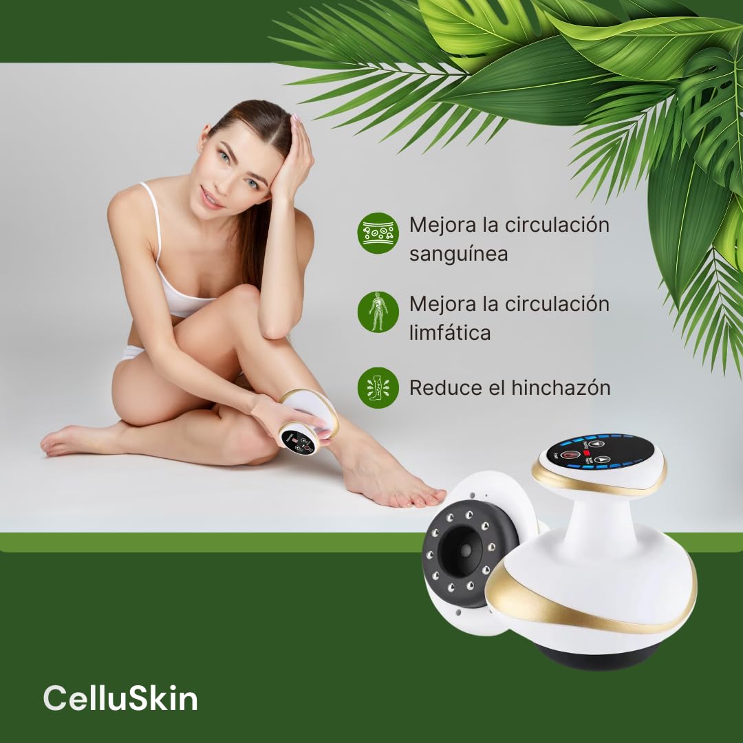 Masajeador Anticelulitico Reductor Potente, Reafrimante Corporal Flacidez, Para Celulitis Severa, Vacumterapia