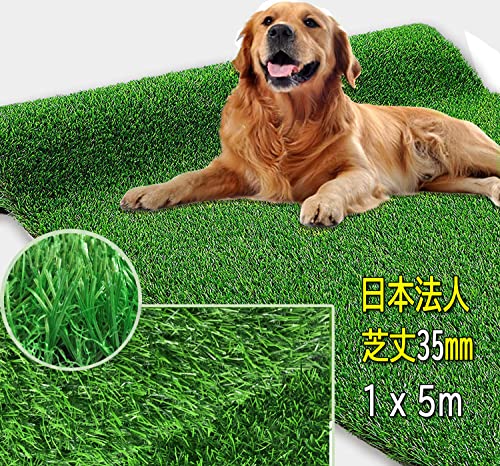 人工芝 ロール 芝生 ロール リアル 芝生 人工芝 シート 人工芝マット リアル人工芝 芝丈35mm 高密度 リアル 人工芝ロール 密度1.9倍 庭 ガーデニング ガーデン ベランダ バルコニー 屋上 テラス 芝生 マット 芝生シート 防火 排水 雑草防止 雑草 メンテナンス 不要 5年使用 環境保護 ペットに優しい (1x5M, 春色)
