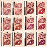 Vista 3 de Juego de delineador de labios y lápiz labial, delineadores de labios, lápiz labial mate y juego de lápiz labial de terciopelo, juego de delineadores