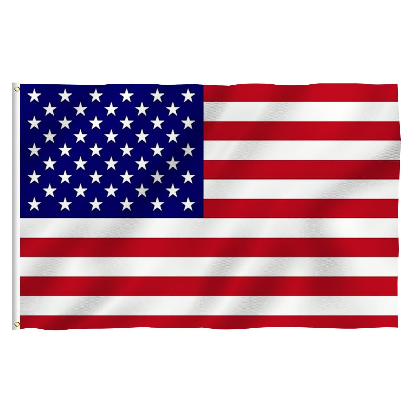 5ftx3ft American Flag with Eyelets for Fifa World Cup Football 2026 Decorations, Large Double Side America Flag for Eurovision Euro Football Garden Street Indoor Outdoor American Party Supplies
