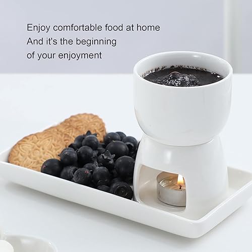 Miniatura 3 de Calentador de mantequilla de cerámica estilo italiano, juego de calentador de mantequilla derretido para queso, chocolate, mantequilla y caramelo