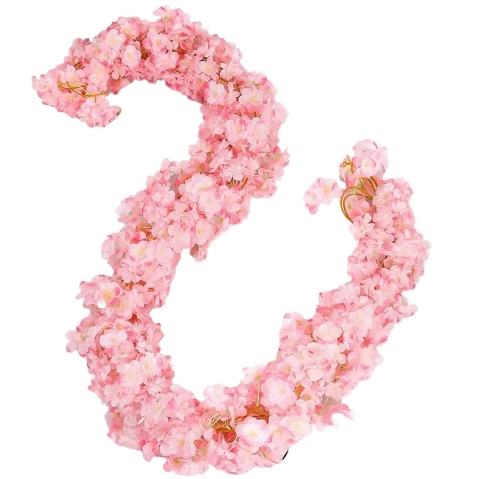 Künstliche Girlande 1,8 m Künstliche Blume Seide Girlande Rebe Home Party Garten Bogen Hochzeit Hintergrund Dekoration Gefälschte Blume(Pink,6pcs)