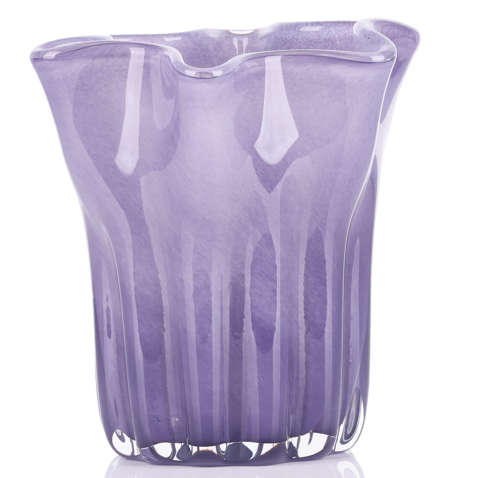 Amazon.co.jp: パープル花瓶、パープルガラス花瓶、花用ガラス財布花瓶