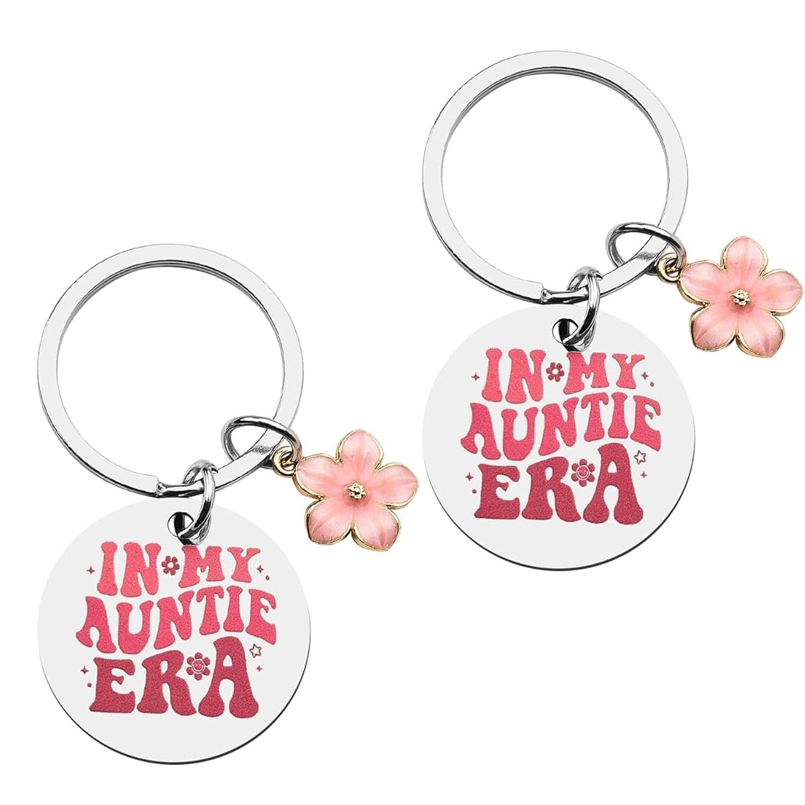 Dolaso 2PCS Aunt Gifts from Niece Nephew, Aunt Keychain Gift for Mother Auntie Mother's Day Aunts Birthday Gift, Easter Valentines Day Gifts for Aunts Small