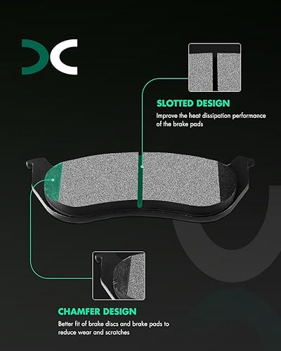 Miniatura 155 de Kits de frenos y rotores, rotores de freno SCITOO y 8 pastillas de cerámica para 08-12 para Chrysler Town & Country, 08-12 para Dodge Grand Caravan