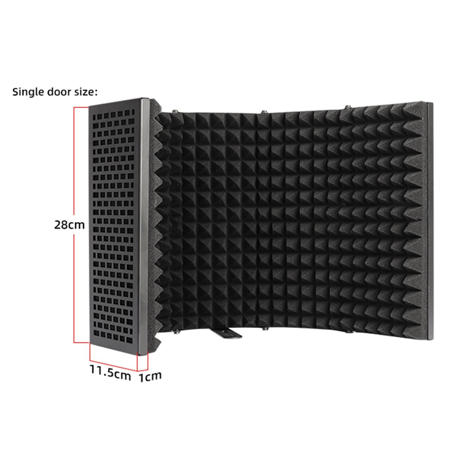 Microfono da Studio Pannello Riflettente Pieghevole Assorbente Riflettore Riduzione del Rumore Materiali Regolabili Adatto per Stazioni Radio Dail, Cinque Pannelli