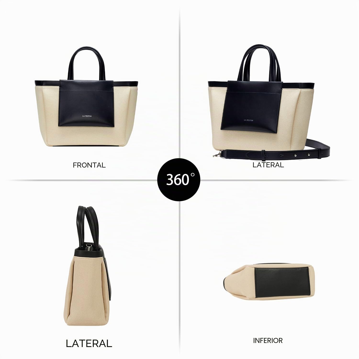 LA FESTIN - Bolsos para mujer con correa, bolsos cruzados de lujo para mujer