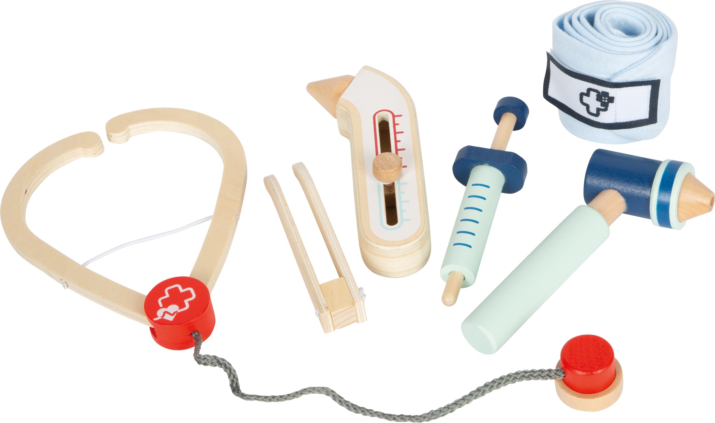 Small Foot Doctor Play Set, wooden medical accessories, role-playing toy, for ki