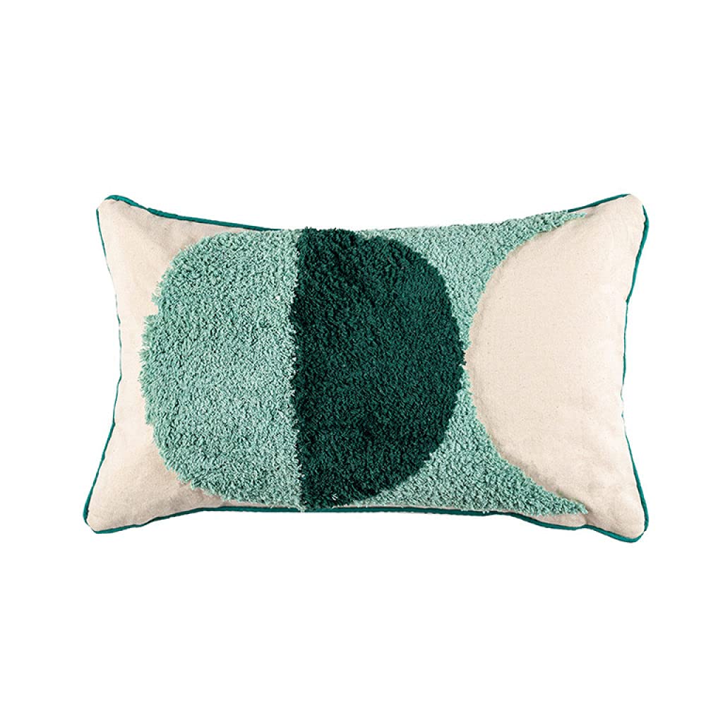 Kissenhülle Boho, Vintage Grün Raute Geometrische Nähte Getufteter Jacquard Baumwolle Dekorative Kissenbezüge Marokkanischer Boho Ethno 45X45Cm Dekokissen Bezüge Für Sofa Schlafzimmer Wohnzimm