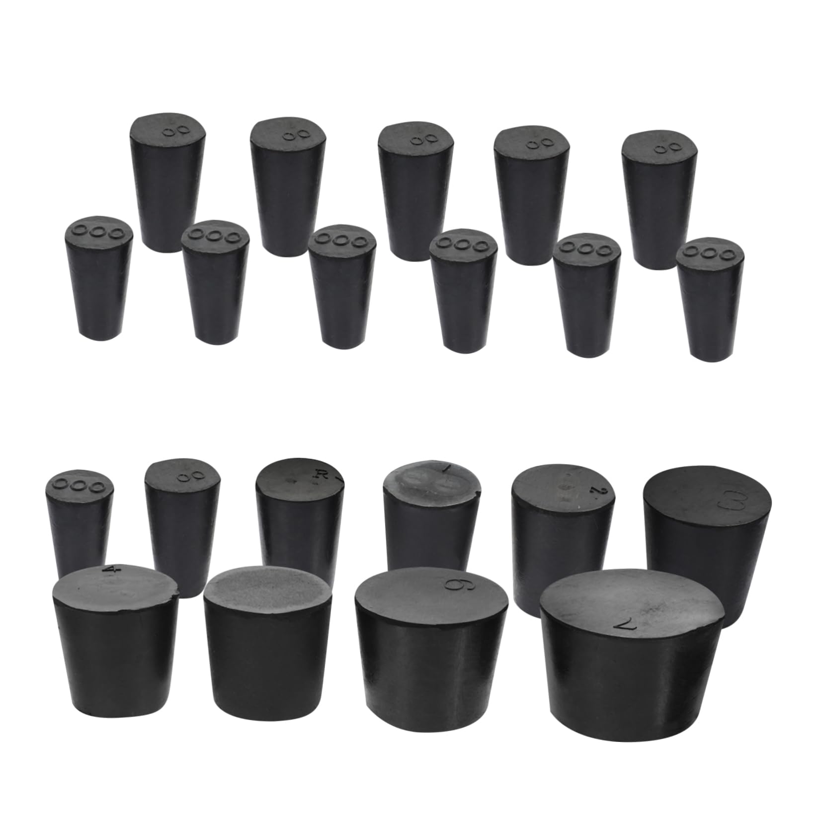 Zerodeko 5 Series Tapón De Goma De Enchufe De Laboratorio Piezas De Repuesto De Laboratorios Tapones De Tapón Tapones De Laboratorio Tapón De Sellado Enchufar Caucho Negro 27 Piezas X 5