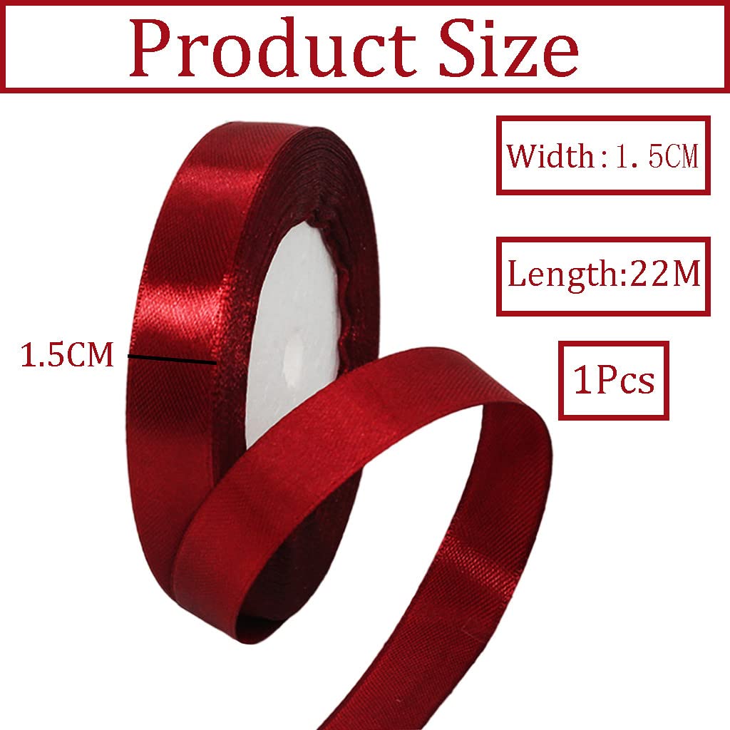 Geel lint 15mm voor cadeauverpakking,22M dubbelzijdig satijnen lint Geel lint 15mm voor cadeauverpakking,22M dubbelzijdig satijnen lint