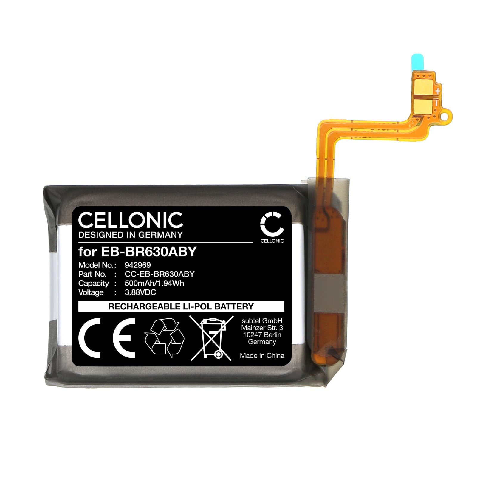 CELLONIC Batteria per Headset/Auricolare/Cuffie Compatibile con Samsung Galaxy Buds 3 Pro, EB-BR630ABY – (500mAh, 3.88V)
