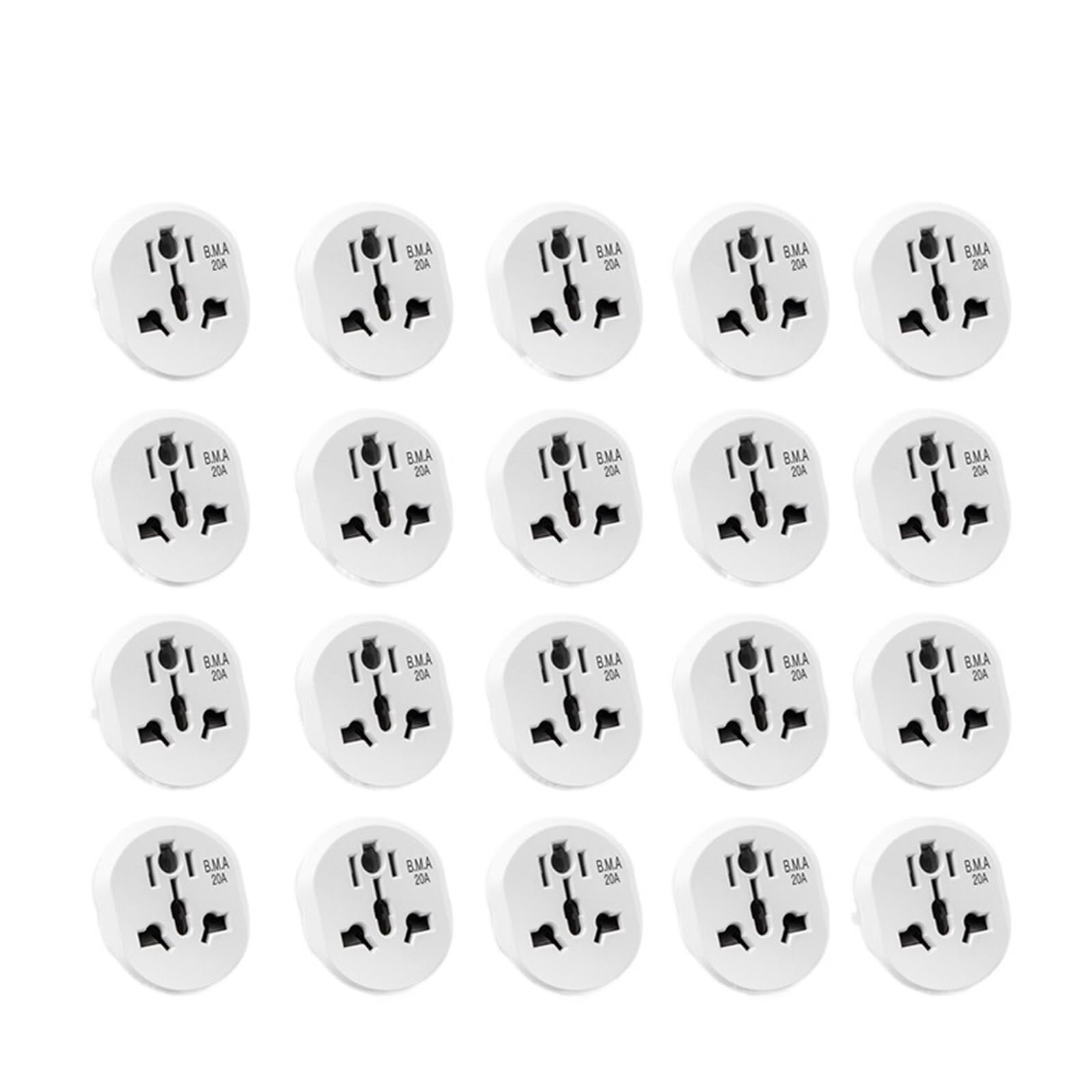 Adattatori per Spine Convertitore Software Universale FR A+U U+S U+K a E+U Adattatore da Viaggio Adattatore Software Domestico Presa elettrica a Muro 16A 250V(Travel Adapter B 20)