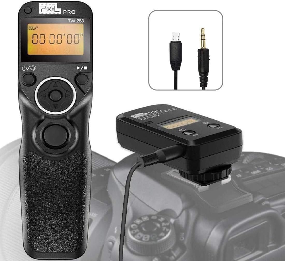 Pixel Timer Shutter Release Remote Control TW283-S2 Remote Release for Sony A58 A68 A1 A9 A7 A7II A7R A7RII A7S A5000 A5100 A6000 A6300 A6400 A6500 A6600 RX100/II HX300 HX400 HX400V HX50V HX90 RX10