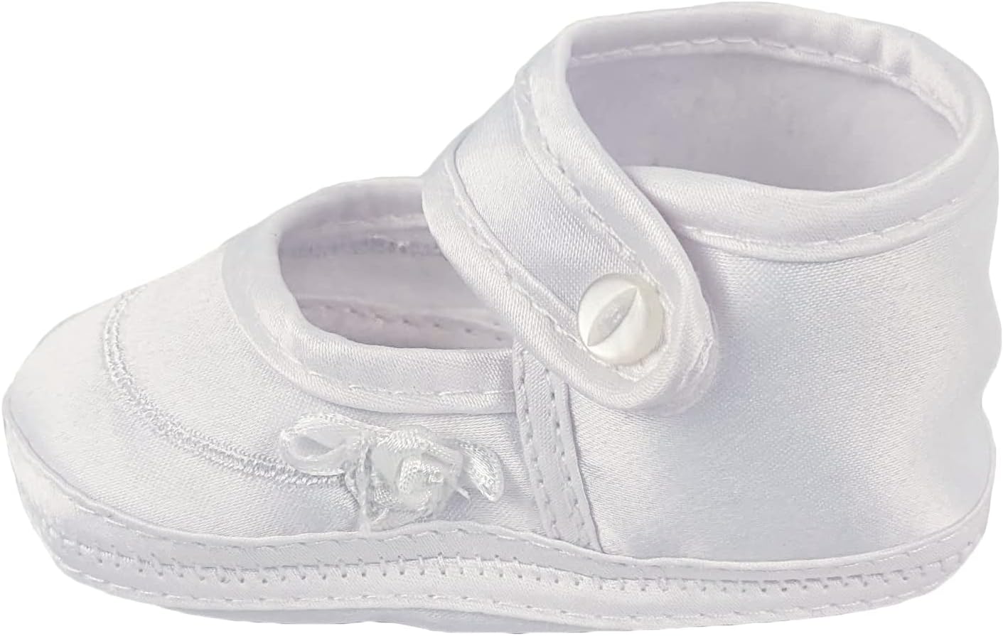 Girls Satin Shoe with Embroidered Celtic Cross (Size 3)