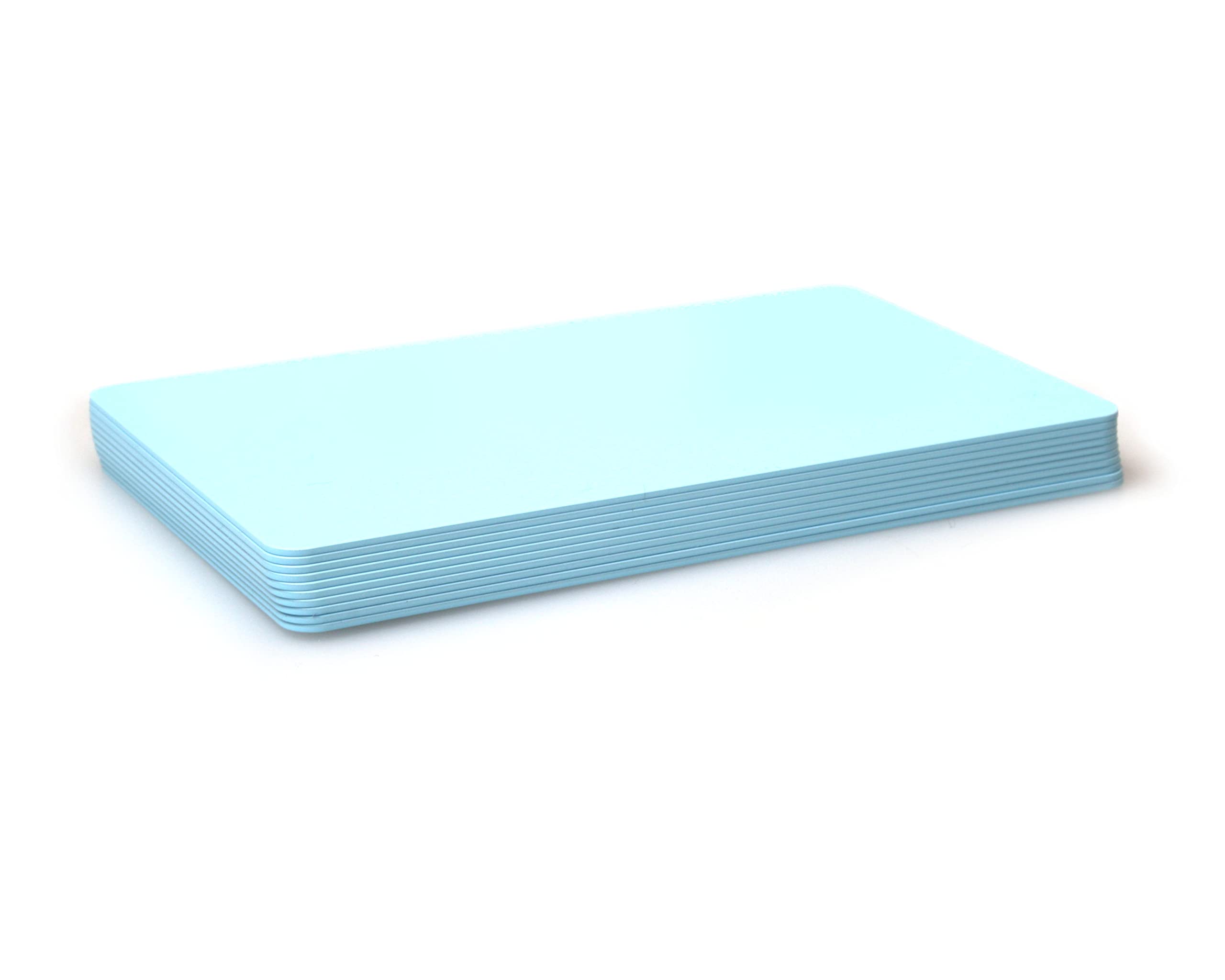 100 Matt Premium PVC Cards, Food Safe for Evolis, Pricecard Pro Flex, Magicard, Fargo, Zebra Card Printers… (Light Blue)