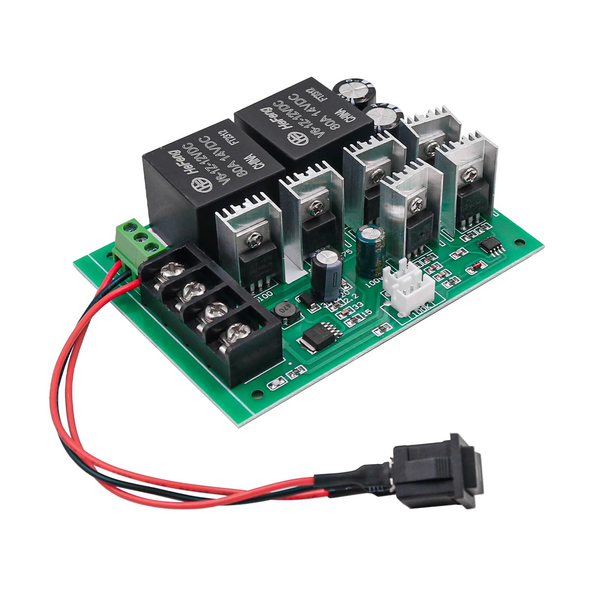 POFET Controller Motore CC DC 10-50V 40A Controllo velocità Motore CC Regolatore PWM Reversibile 12V 24V 36V 48V Interruttore avanti Indietro