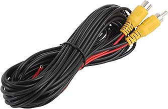 Car Rear View Camera Extension Cable with Detection Wire Reverse Parking Video Male to Female 6M 19.68FT