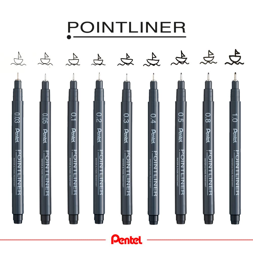 Pentel Pointliner Calligraphy 3.0mm Black - Pack of 12, 1 count (Pack of 12) - Image 3