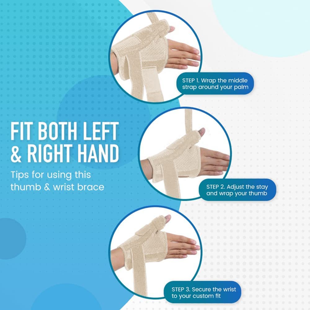 1Par De Férula Flexible para Muñeca Soporte para Pulgar para Tendinitis Artritis Protector Transpirable para Pulgar