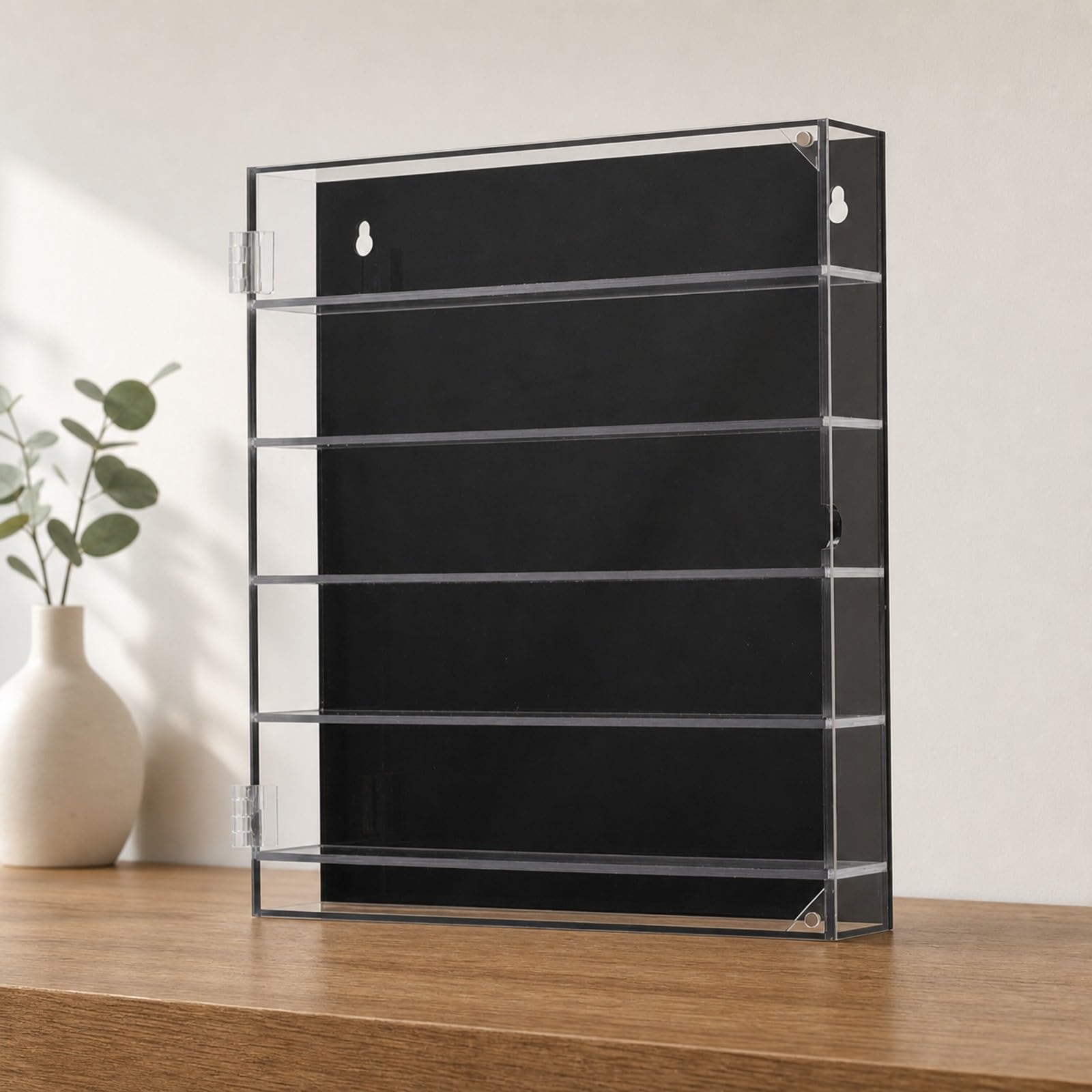 Mehrstufig Vitrine mit Mehreren Fächern Wandvitrine, mehrstöckig, Tischvitrine, für Büro, Schlafzimmer, Hobbybastler