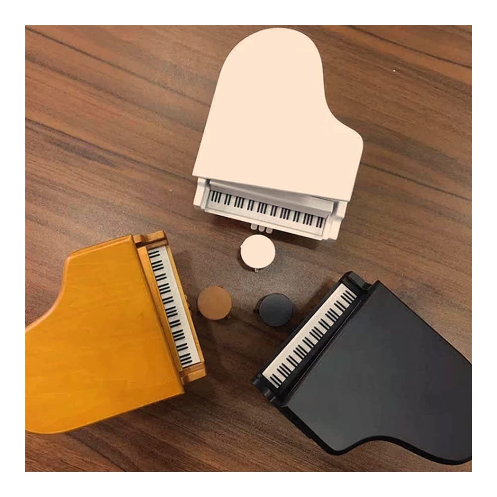 Boîte de Musique Boîte Musicale en Bois Grand Piano Music Boxs Exquis Saint Valentin de Noël Cadeau d'anniversaire Cadeau créatif (Color : White)