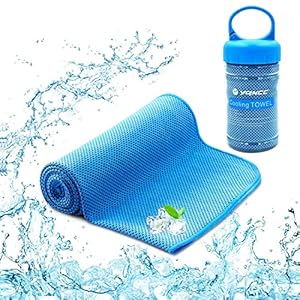 YQXCC Cooling Towel (120×30 cm) Ice Towel for Neck, Soft Breathable Chilly Towel, Microfibre Cool Towel for Yoga, Golf, Gym, Camping, Running, Workout & More Activities
