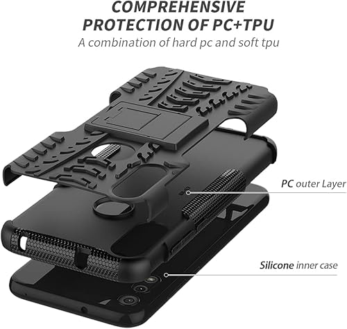 Miniatura 4 de Funda para teléfono Moto E, Motorola e con protector de pantalla HD, protector de silicona a prueba de golpes con función atril para Moto E (2020)