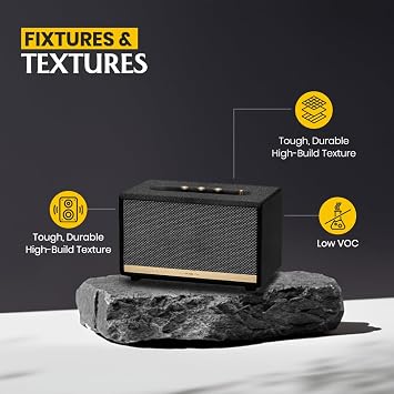 GRANOTONE Speaker Paint Black 1 Quart Texture Coating for Speaker Cabinets, Road Cases, Metal & Furniture | Roller Application | Water-Based Finish | Professional Speaker Cabinet Refinishing Solution