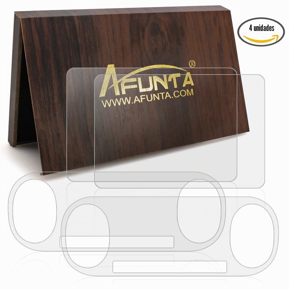 AFUNTA - Protector de pantalla para Sony Playstation Vita 2000, 2 paquetes (4 piezas) de películas de vidrio templado para pantalla y películas de mascotas para la parte posterior, PS Vita PSV 2000