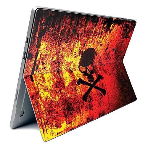 Image of MightySkins Carbon Fiber Skin for Microsoft Surface Pro 7 - Bio Skull | Textured Carbon Fiber Finish | Easy to Apply, Remove, and Change Styles | Made in The USA