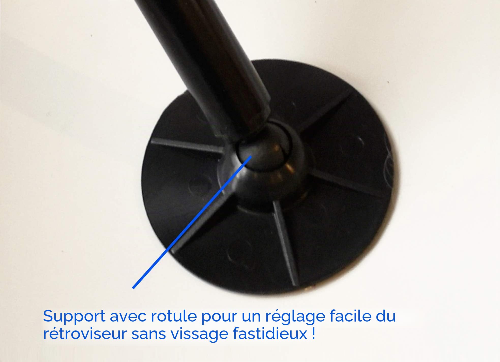 Miroir d'observation de qualité supérieure - Miroir de sécurité - Miroir convexe - 40 cm - Plus de vis fastidieuses lors du réglage du miroir - Sécurité accrue