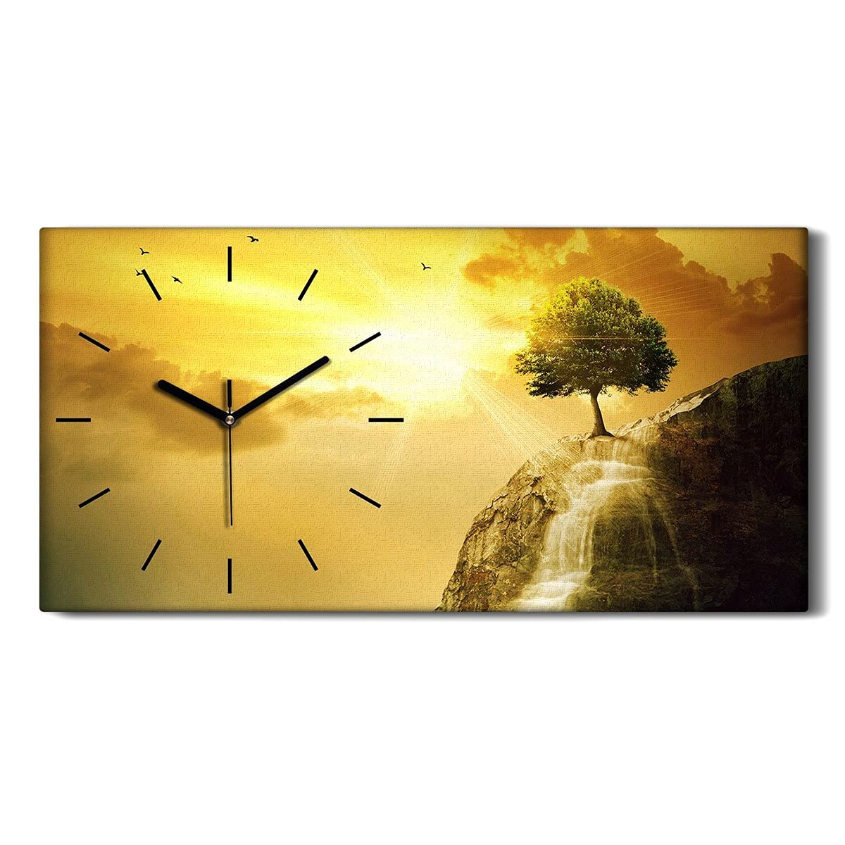 Horloge sur Toile Silencieuse sans Tic-Tac pour Salon et Chambre