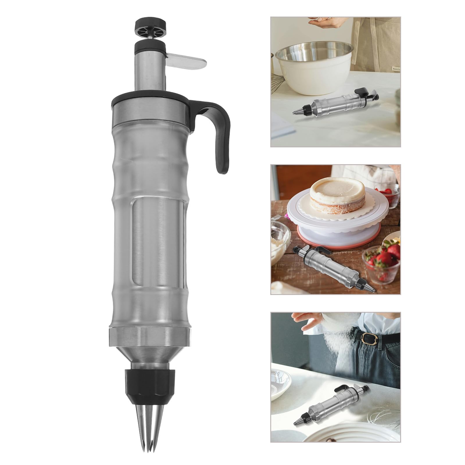 Operitacx Edelstahl Backzubehör Tortendekorationswerkzeug mit Ergonomischem Griff und Antihaftbeschichtung für Selbstgemacht Kuchen und Backen zu Hause