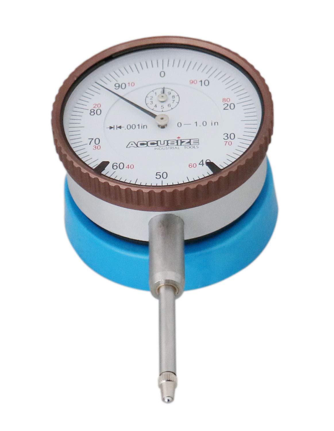 Accusize Industrial Tools Magnetic Back with 0-1'' by 0.001'' Dial Indicator, Eg08-1600