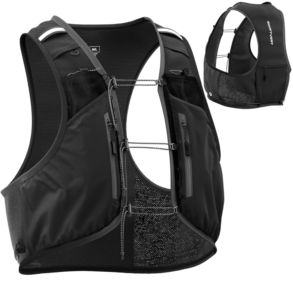 Gilet da corsa | Supporto per telefono per corsa | Zaino idrico | Zaino leggero da trail running | Porta bottiglie d'acqua | Elementi essenziali per la corsa | 10+ tasche per accessori da