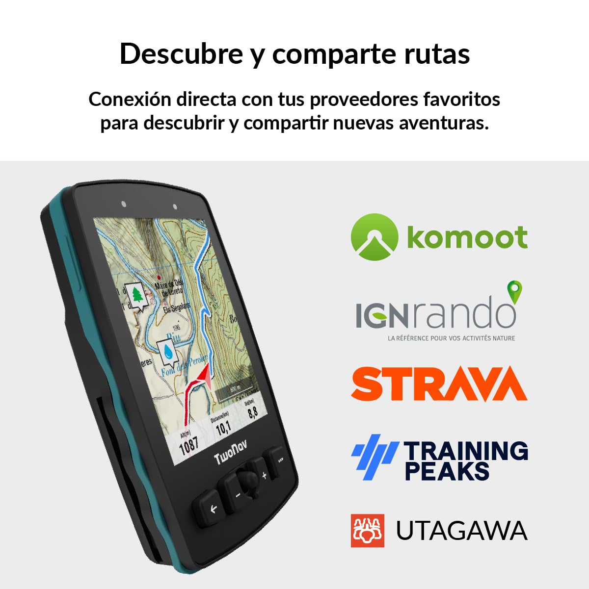 TwoNav Aventura 2 Plus (32 GB) + MicroSD (128 GB) + Mapa Completo España IGN Topo 1:25.000 Instalado, GPS de Mano con Pantalla Amplia 3.7 Pulgadas, Botones y Joystick para montaña, Alpinismo