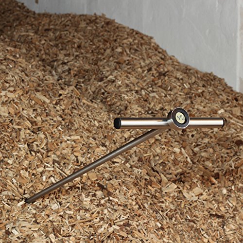 Temperaturmesssonde, Heusonde, 94 cm Lanzenlänge, robustes Messgerät, Messbereich bis 110 °C, Zuverlässige Temperaturkontrolle, 5 Jahre Herstellergarantie