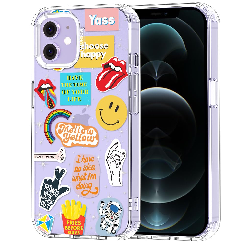 Custodia IPhone 12/12 Pro Con Dinosauro: Antiurto TPU Trasparente (6,1 Pollici)
