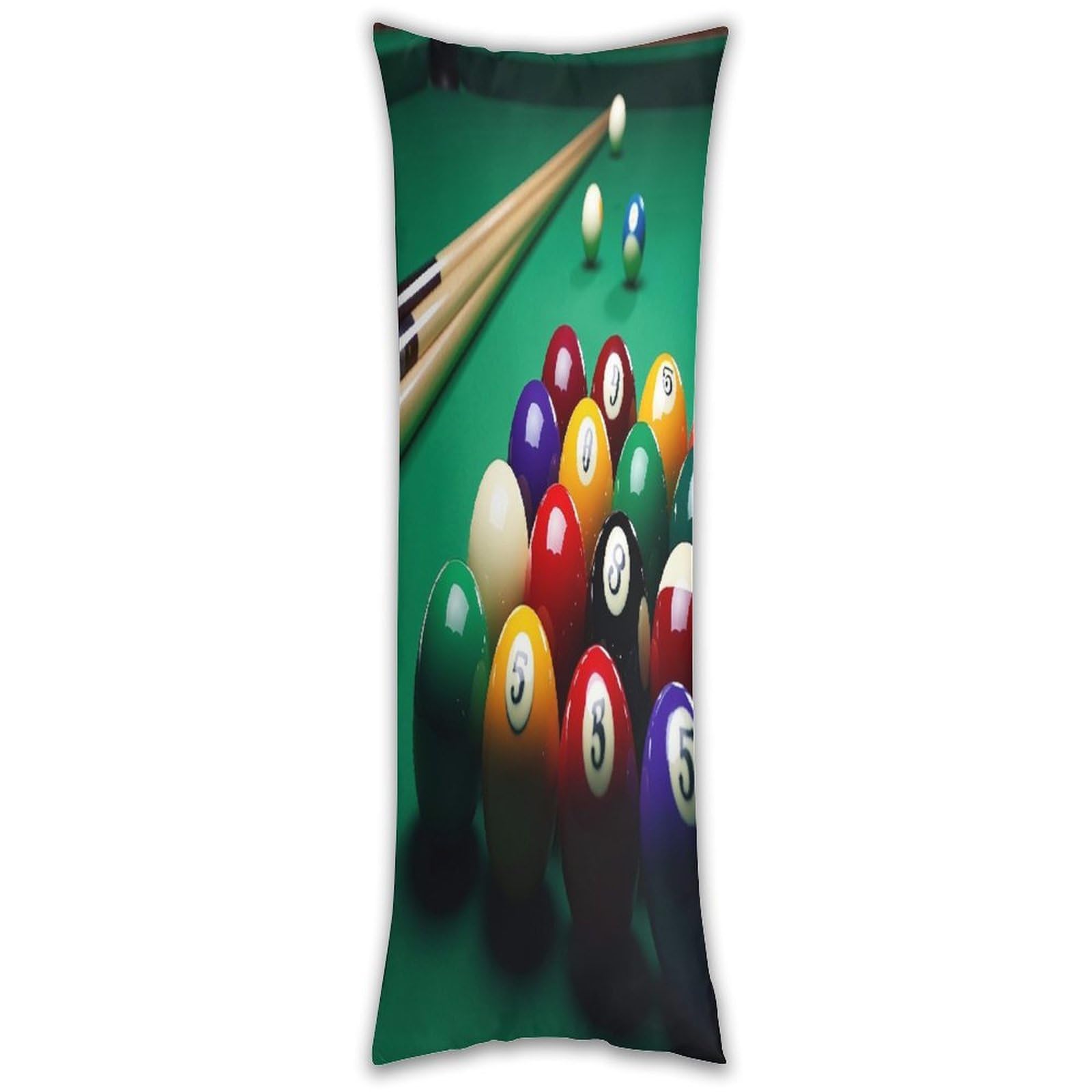 Billiards Pillow Cases Breathable Vertical Long Pillowcase Body Pillowcase with Hidden Zipper Closure Soft and Cozy Pillow Cover 20x54 Inches for Bedroom Couch