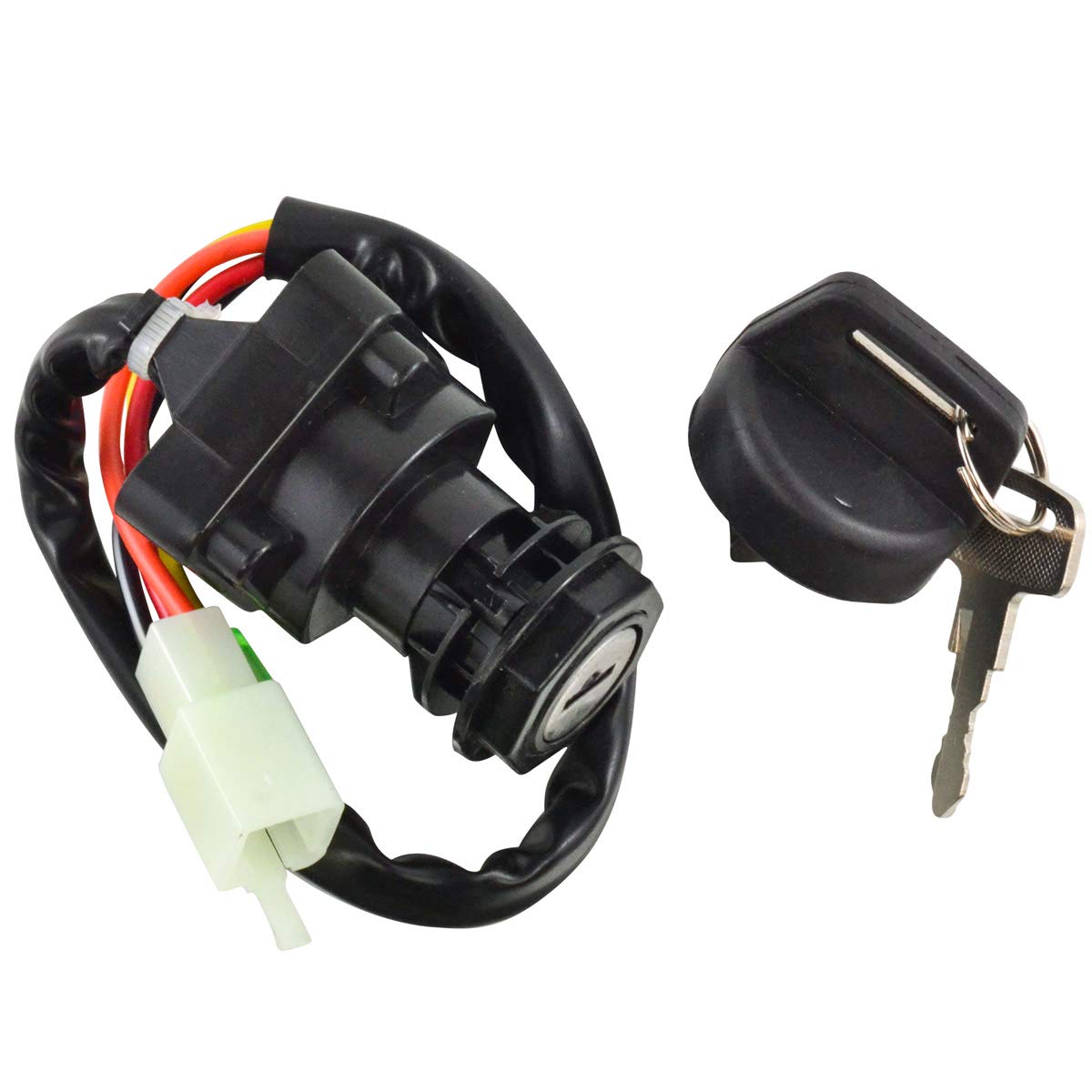 RMSTATOR 2-Position Ignition Key Switch Replacement for Suzuki LT 80 Quadsport | LT-4WD 250 Quadrunner | LTF 250 Quadrunner | LTF 300 KingQuad | LTZ 50 Quadsport 1987-2009 2017-2023 | 37110-40B00